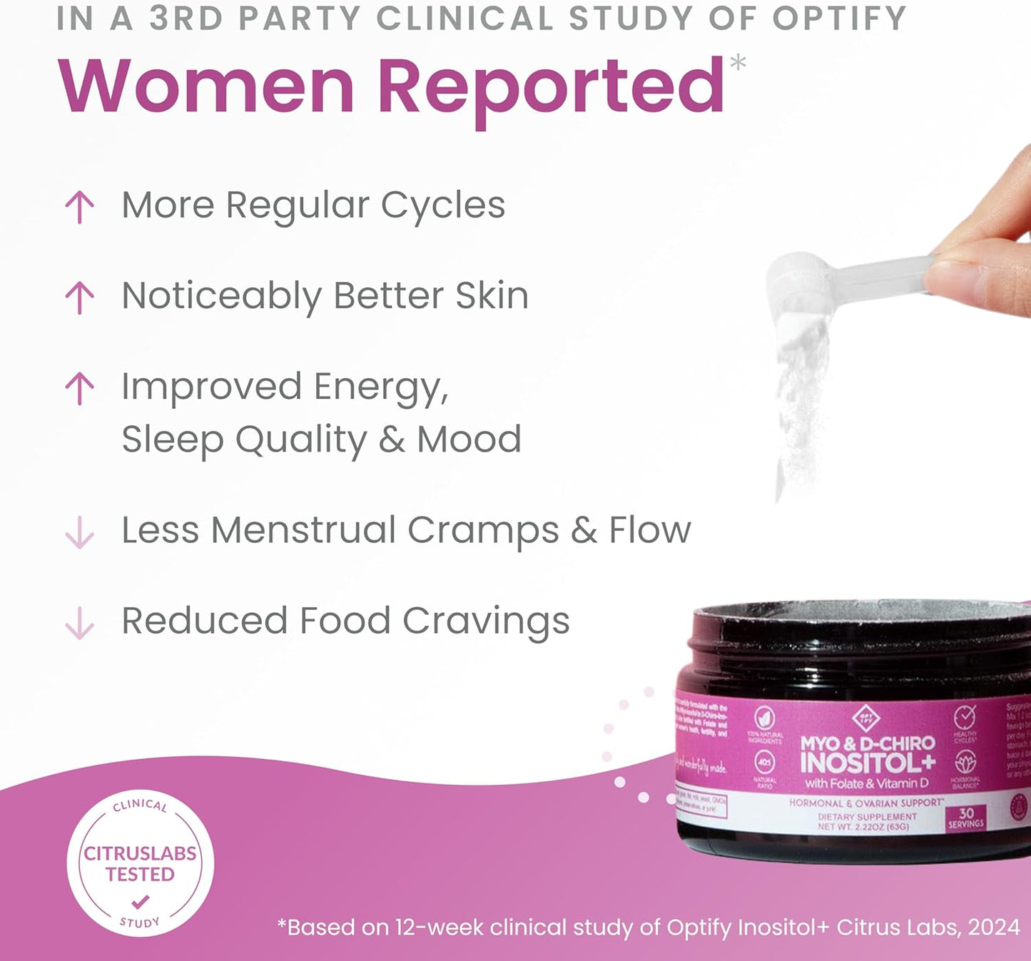 Inositol+ Flavorless Powder - Hormone Balance & Healthy Ovarian Support for Women