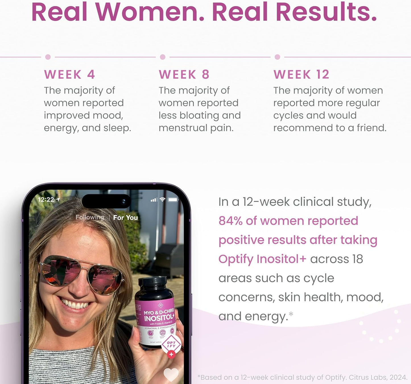 Inositol+ Flavorless Powder - Hormone Balance & Healthy Ovarian Support for Women