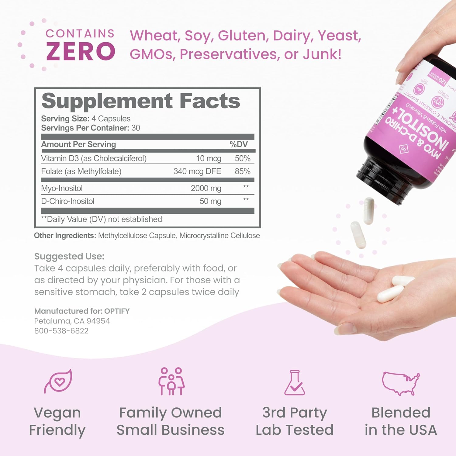 Inositol+ Capsules - Hormone Balance & Healthy Ovarian Support for Women
